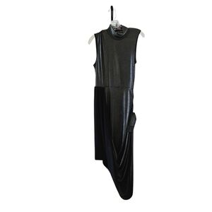BCBGMaxAzria‎ Metallic Black Asymmetrical Dress